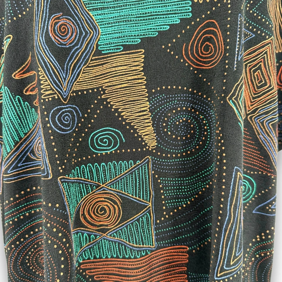 Blusa Camiseta Vintage Años 90 Impresiones Bordada Relajada Talla Grande Foto 4 de 4