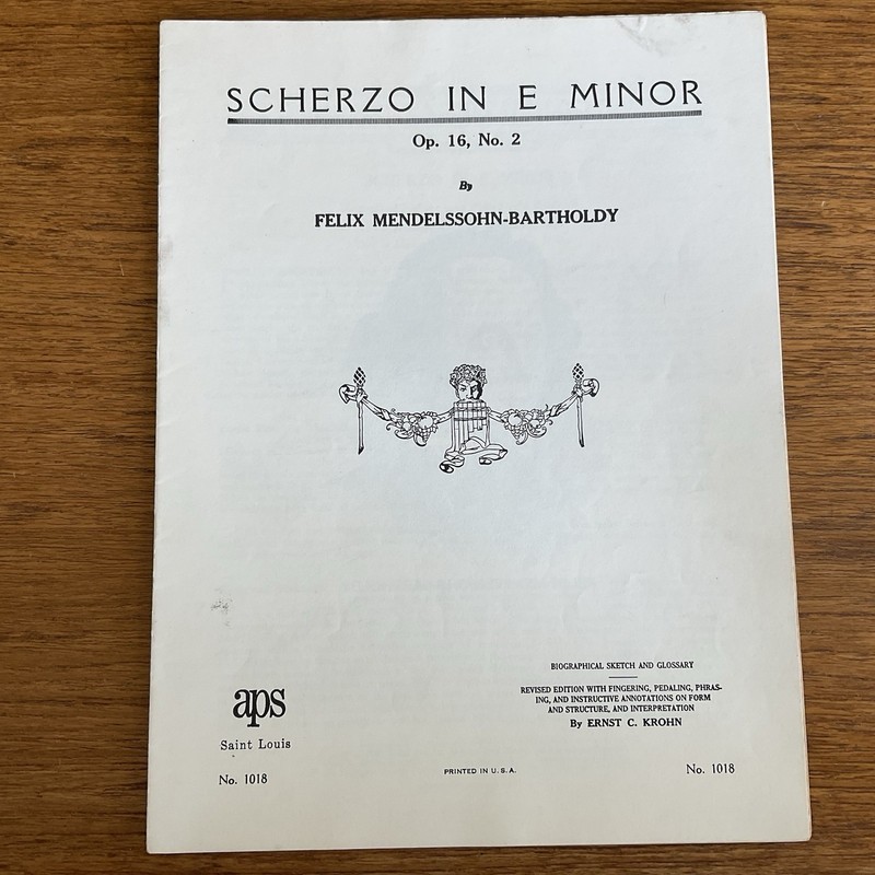 Scherzo~E minor~Mendelssohn~Progressive 1000 Series~1018~Art Publication Society