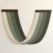 Large Macrame Wall Hanging Dip Dyed Yarn Tapestry Ombre Yarn Gradient Color M...