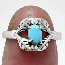 Oval Natural Gemstone Tribal Ring 925 Sterling Silver Handmade Jewelry DGR1144