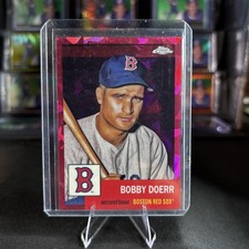 2022 Topps Chrome Platinum Anniversary - Bobby Doerr #212 Fuchsia Atomic