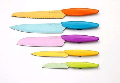 Professional Kochmesser Küchenchef AMC Titanium 5-teilig Küchenmesserset Set.