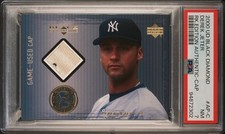 2000 UD Black Diamond Derek Jeter Authentic Game Used Cap #AP-C PSA 7 Low Pop