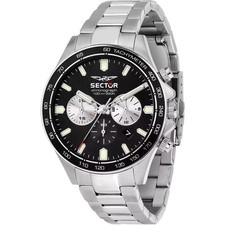Orologio cronografo uomo/ragazzo SECTOR 230 R3273661050 43 mm acciaio  nero