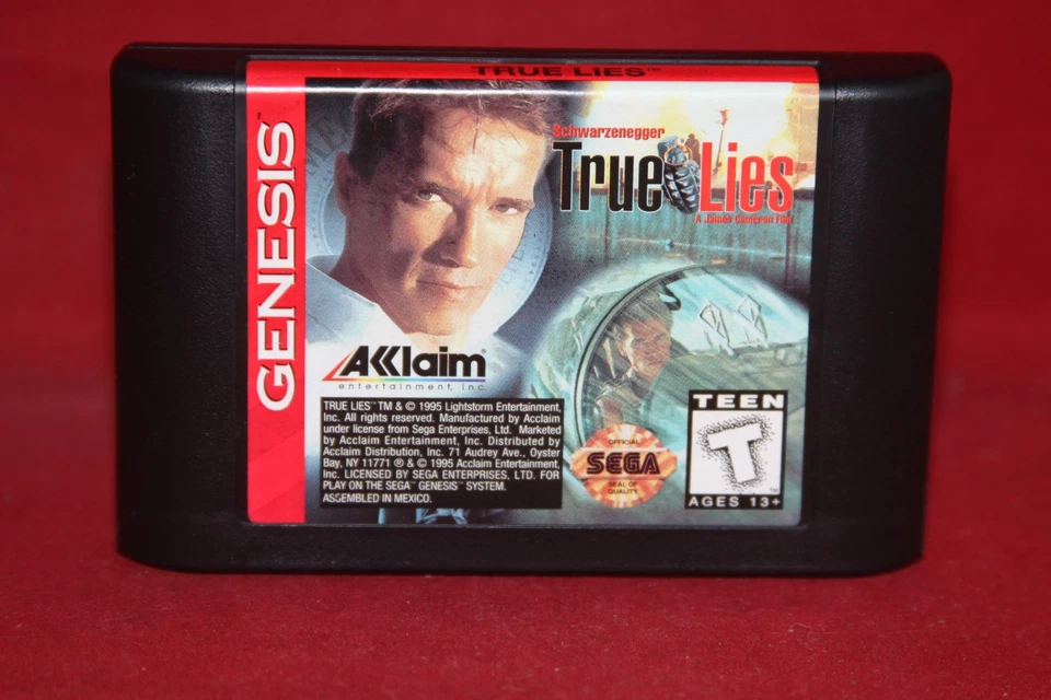 True Lies (Sega Genesis, 1995) Authentic Game Cartridge, CIB Complete - Image 3 of 4