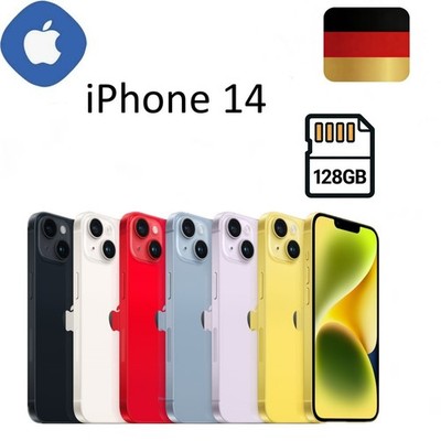NEU Apple iPhone 14 - 128GB - Schwarz Weiß Blau Rot (Ohne Simlock)   OVP