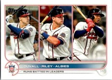 2022 Topps Series 1 Ldrs Ozzie Albies, Austin Riley, Adam Duvall #181