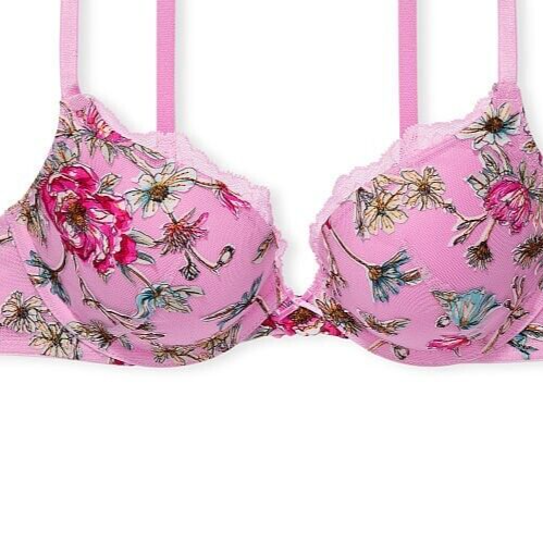 38B erhaben rosa Posey Gänseblümchen Stickerei Dream Angels Victorias Secret PU UW BH - Bild 5 von 11