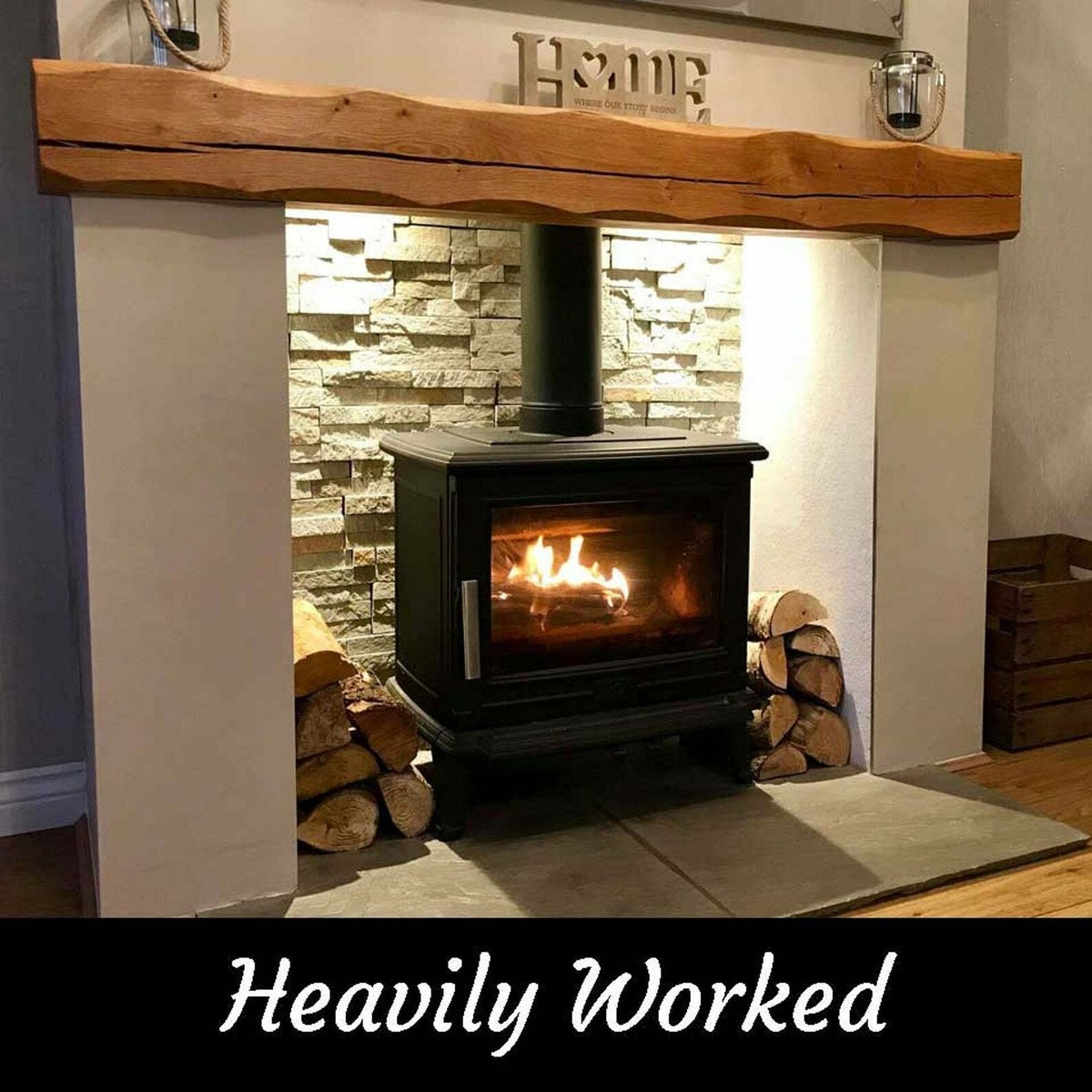 Solid Oak Beam Fireplace Mantle - Lintel Floating Shelf Mantelpiece Timber  | eBay