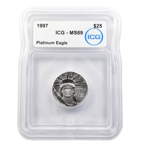 1997 $100 1 oz Platinum Eagle PCGS MS69 - First Year of Issue | eBay