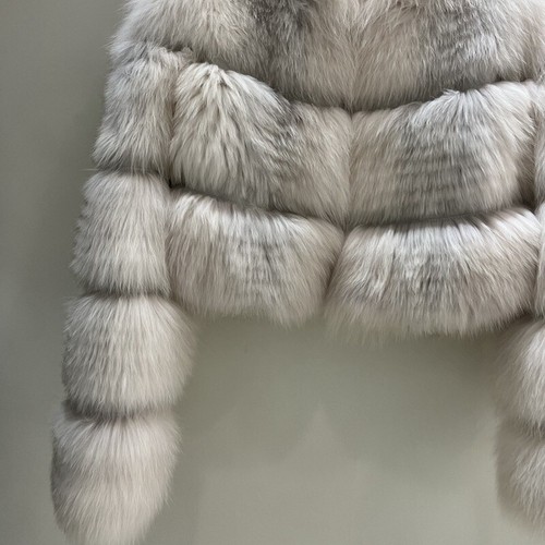 Winter Youth New Woven Real Fox Fur Short Coat Womens Warm Jackets Parka Outwear - Picture 4 of 13