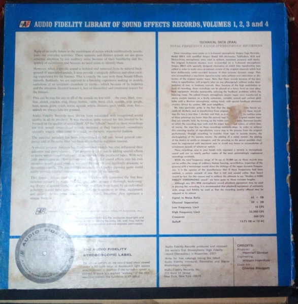 No Artist - Library Of Sound Effects  (4xLP + Box) (Very Good (VG)) - Image 2 of 4