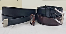 Lot Of 4 Leather Belts Men - for leather or for parts, see photos Read 