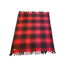 Faribo Fluff-Loomed Plaid Blanket By Faribault Woolen Mill Co.