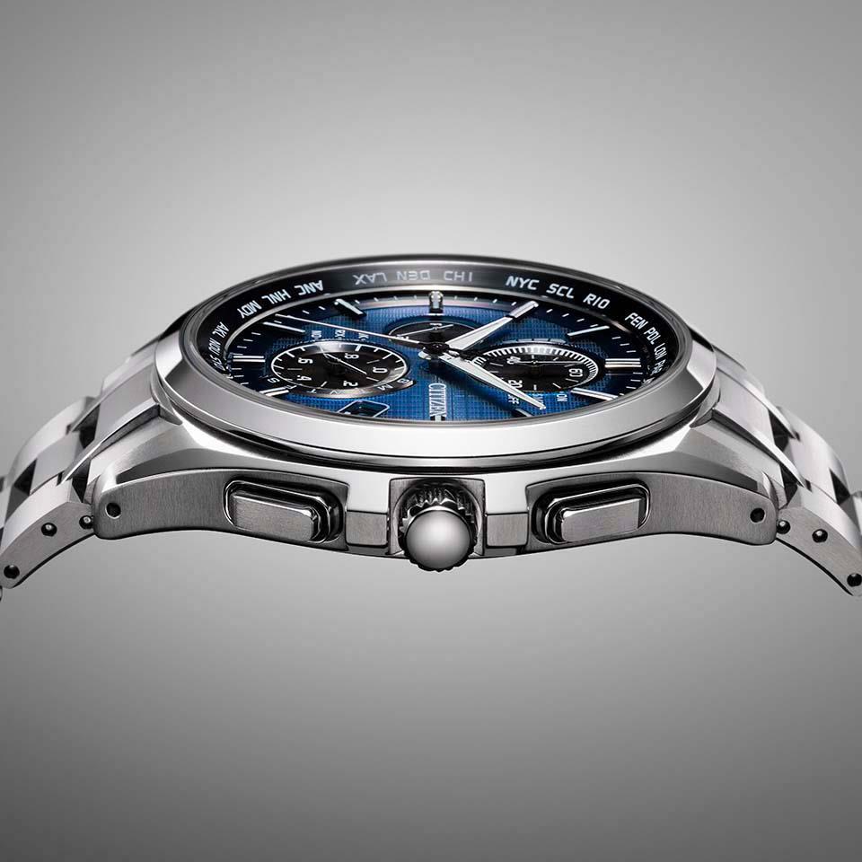 CITIZEN ATTESA AT8040-57L Titanium Eco-Drive Radio Solar Watch