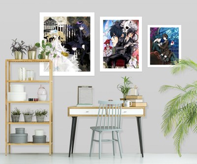 3D Black Butler 414RAID Anime Combine Wall Sticker Wall ...