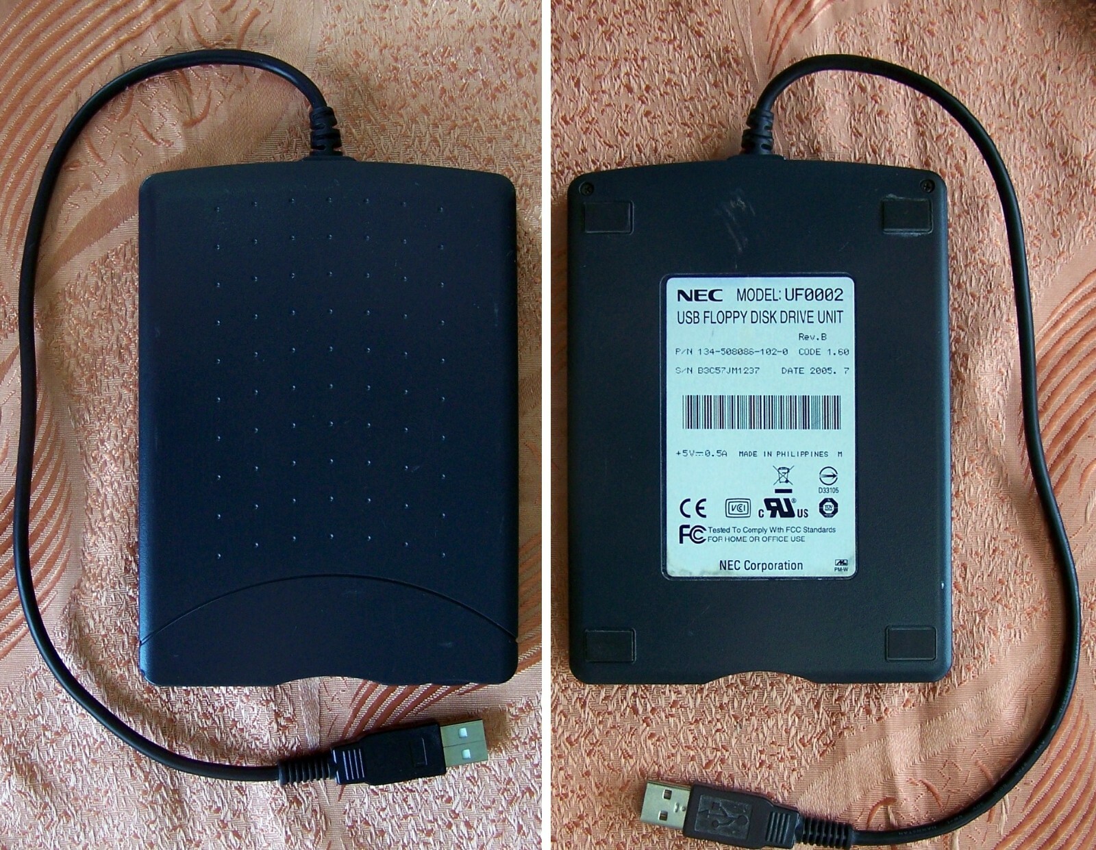 NEC 1345080861020 UF0002 External USB Floppy Powered Floppy Disk