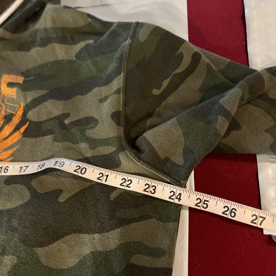 Blake Shelton SUDADERA CON CAPUCHA CONCIERTO Verde Camuflaje NARANJA LOGO amigos y héroes GRANDES hombres Foto 2 de 4