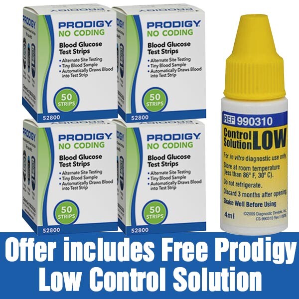 PRODIGY Test Strips Box of 50 20 Pack ** Great Value for sale online