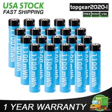 Rechargeable AAA Li-ion Lithium ion Batteries 1.5V 1100mWh Battery + Case Lot