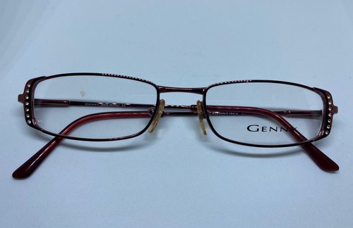 GENNY 763-B occhiali da vista donna vintage rosso con strass metal woman  glasses | eBay