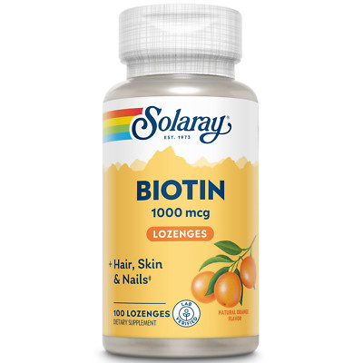 Solaray High Potency Biotin 1000 mcg | 100 Lozenges