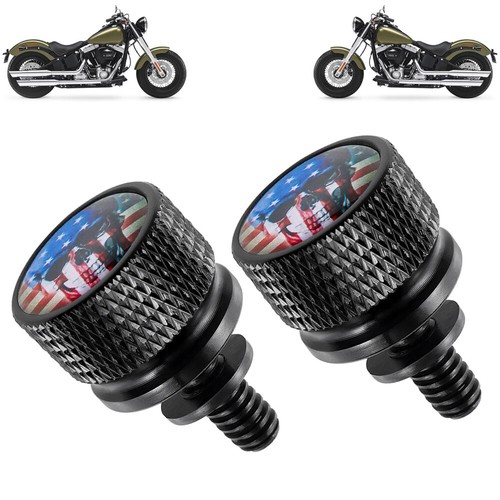 Knurled Fender Seat Bolt Screw black Fit For Harley 1996-23 Sportster Dyna - Picture 11 of 15