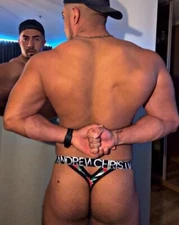 New Men's Sexy Andrew Christian Almost Naked Miami Thong w/Contoured Pouch -Gay