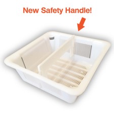 Floor Sink Basket with Safety Handle - 8.5" Square