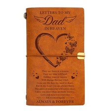 Letter to in Heaven Leather Journal,Memorial Gifts,Sympathy Gifts for Loss Dad