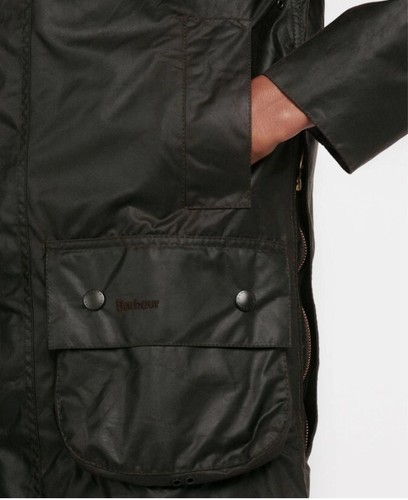 Barbour beaufort Wax Jacket Sage 34 - Picture 6 of 6