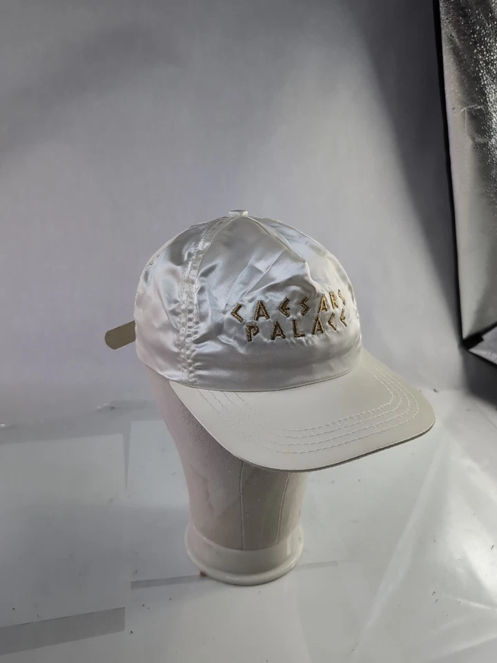 Редкий товар! Винтажная атласная шелковая регулируемая бейсболка Ceasars Palace для взрослых, белая - Изображение 2 из 4
