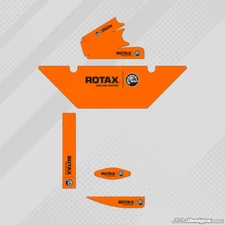 FLUORESCENT ORANGE EUROPEAN STYLE ROTAX RADIATOR STICKER KIT - KARTING