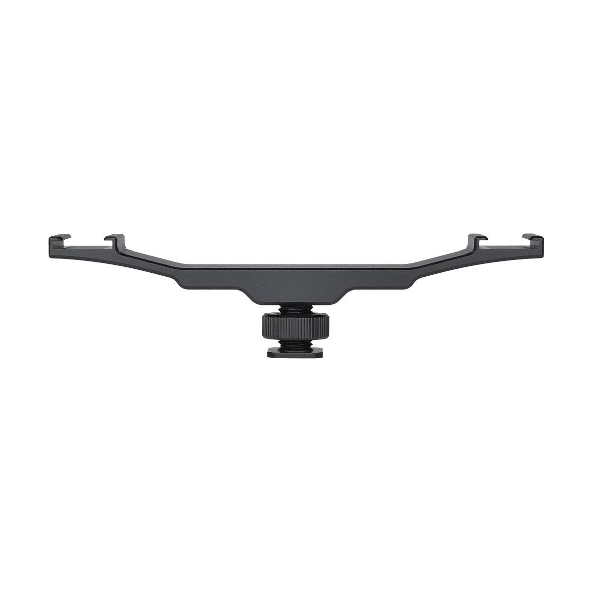Double Cold Shoe Mount Bracket Extension Rod for DSLR Camera