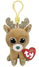 Ty Beanie Babies Boos Glitzy The Christmas Reindeer Boo Key 4" Clip