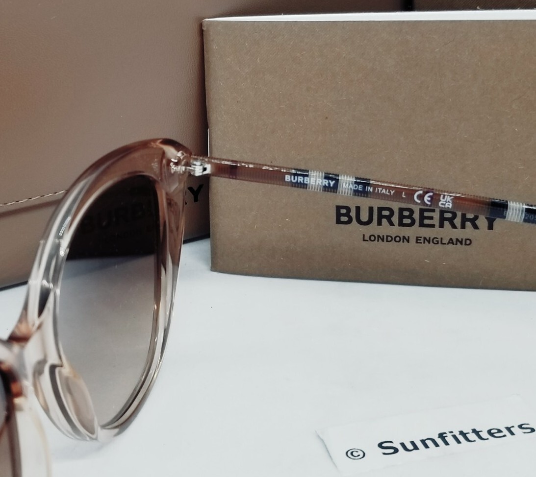 BURBERRY peach-check/brown gradient BE4407 408813 54 BURBERRY peach-check/brown gradient BE4407 408813 54