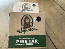 Dr. Squatch Pine Tar Mens Natural Soap - 5oz Oatmeal & Sand Heavy Grit X 2