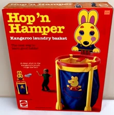 1986 Hop'n Hamper Kid's Kangaroo Laundry Basket by Mattel Preschool Vintage New