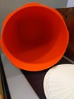 Vintage Tupperware Orange 16 Cup Canister w/Servalier Lid #1222 NICE white seal — photo 3