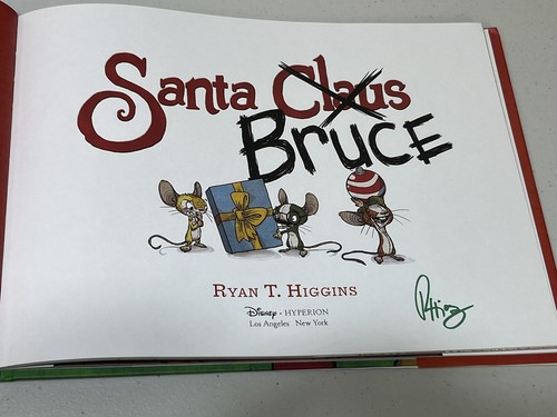 Santa Bruce Children's Book Christmas Holiday First Edition Signed - Picture 3 of 5