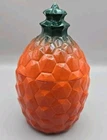 Vintage 1930s/1940s Hazel Atlas Pineapple Milk Glass Jar & Lid Kix Cereal Promo