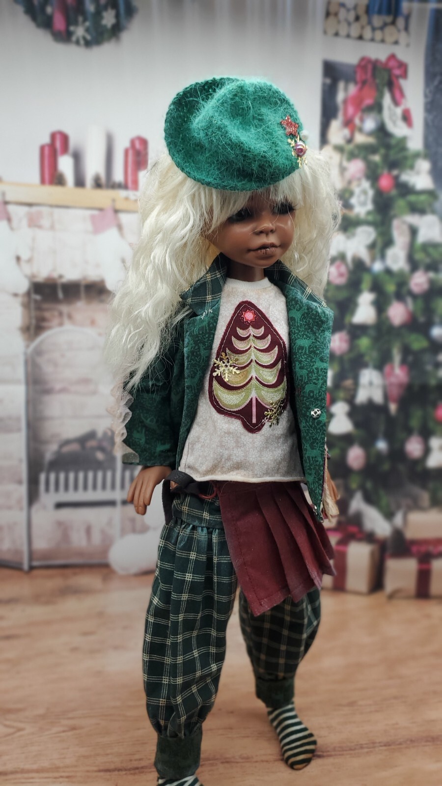 ALTRA Set completo natalizio per bambole bjd MSD Kaye Wiggs prati msd e altre bambole