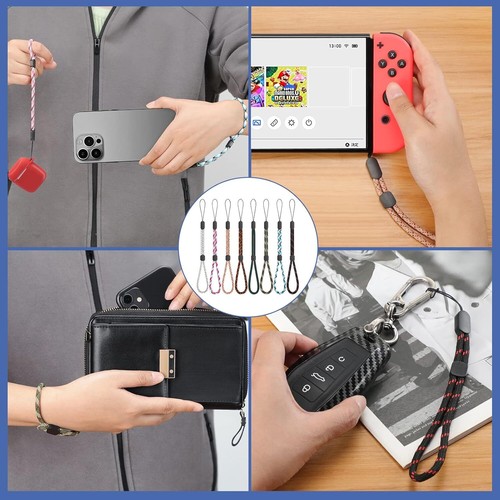 Hand Wrist Strap Lanyard, Adjustable Nylon Colorful for Mobile Phone, Camara, US - 第 7/7 張圖片