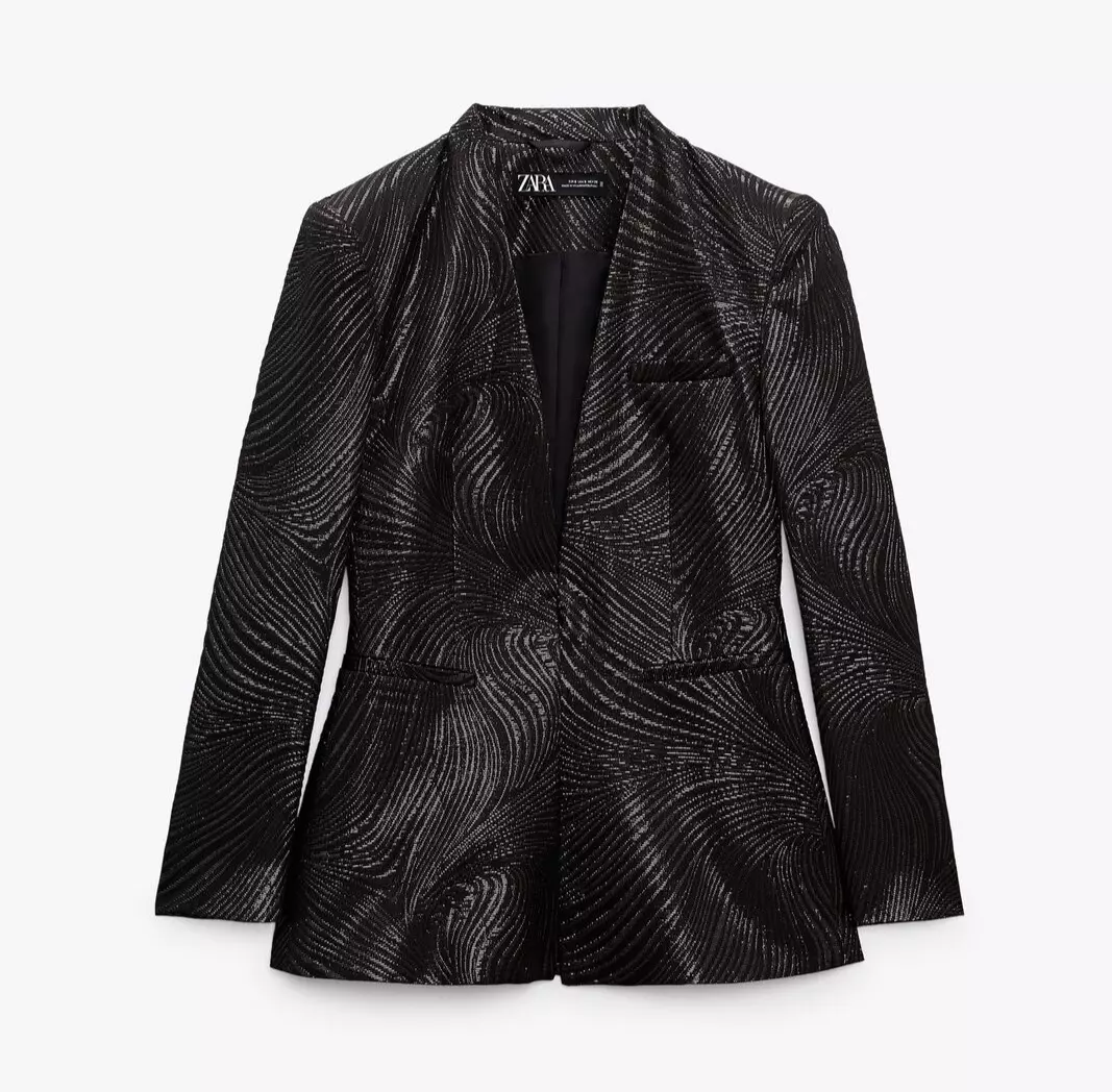 Zara store snakeskin blazer