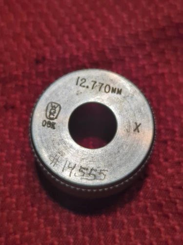 WGC Plain Smooth Bore Ring Gage 12.770mm Class X (RG18)