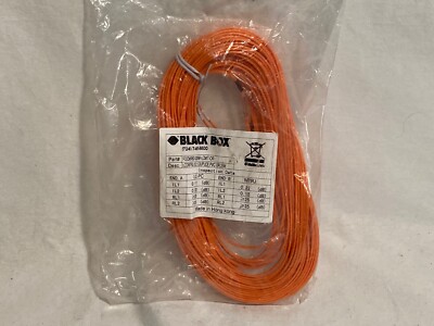Black Box Fiber Optic Duplex Patch Network Cable 82 Feet - FOCMR62-025M-LCMT-OR