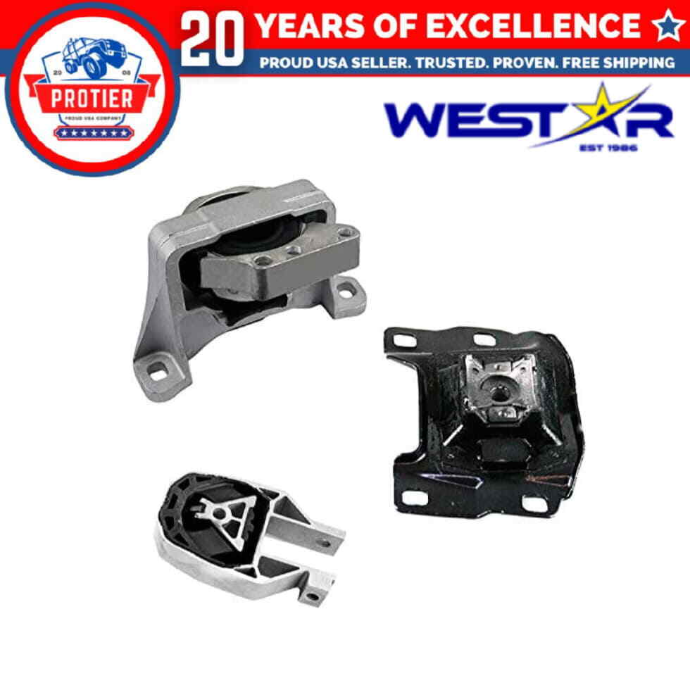 Fits 2013-2016 Ford Escape 2.0L/2013-2019 Escape 2.5L, Motor & Trans Mount Set