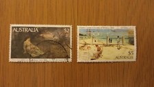 Set completo francobolli usati Australia: 1981/4 Dipinti