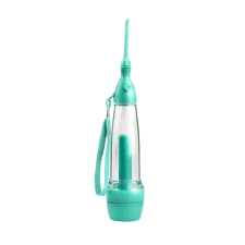 Cordless Water Dental Flosser Non-Electric Portable, Manual Air Pressure Simple
