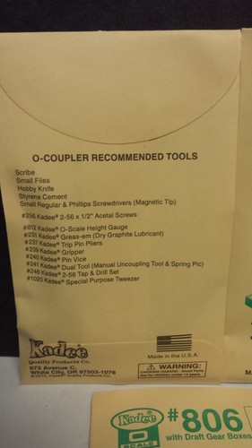 Kadee 806 Magnetic Knuckle Couplers 5 Packs / 10 Couplers Short Plastic O Scale - Picture 3 of 3